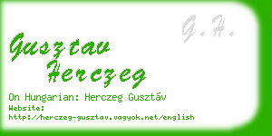 gusztav herczeg business card