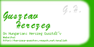 gusztav herczeg business card
